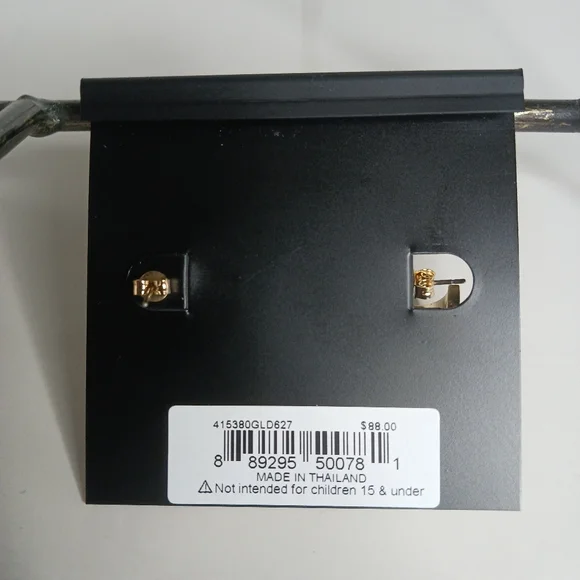 Coach Signature C Huggie Huggy Sparkle Red Gold Enamel Hoop Earrings - Picture 4 of 6